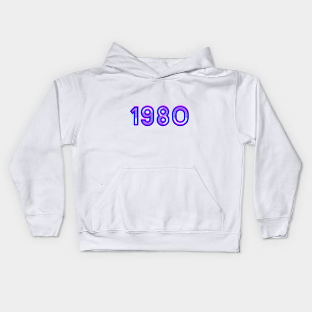 1980 retro logo. Kids Hoodie by nickemporium1